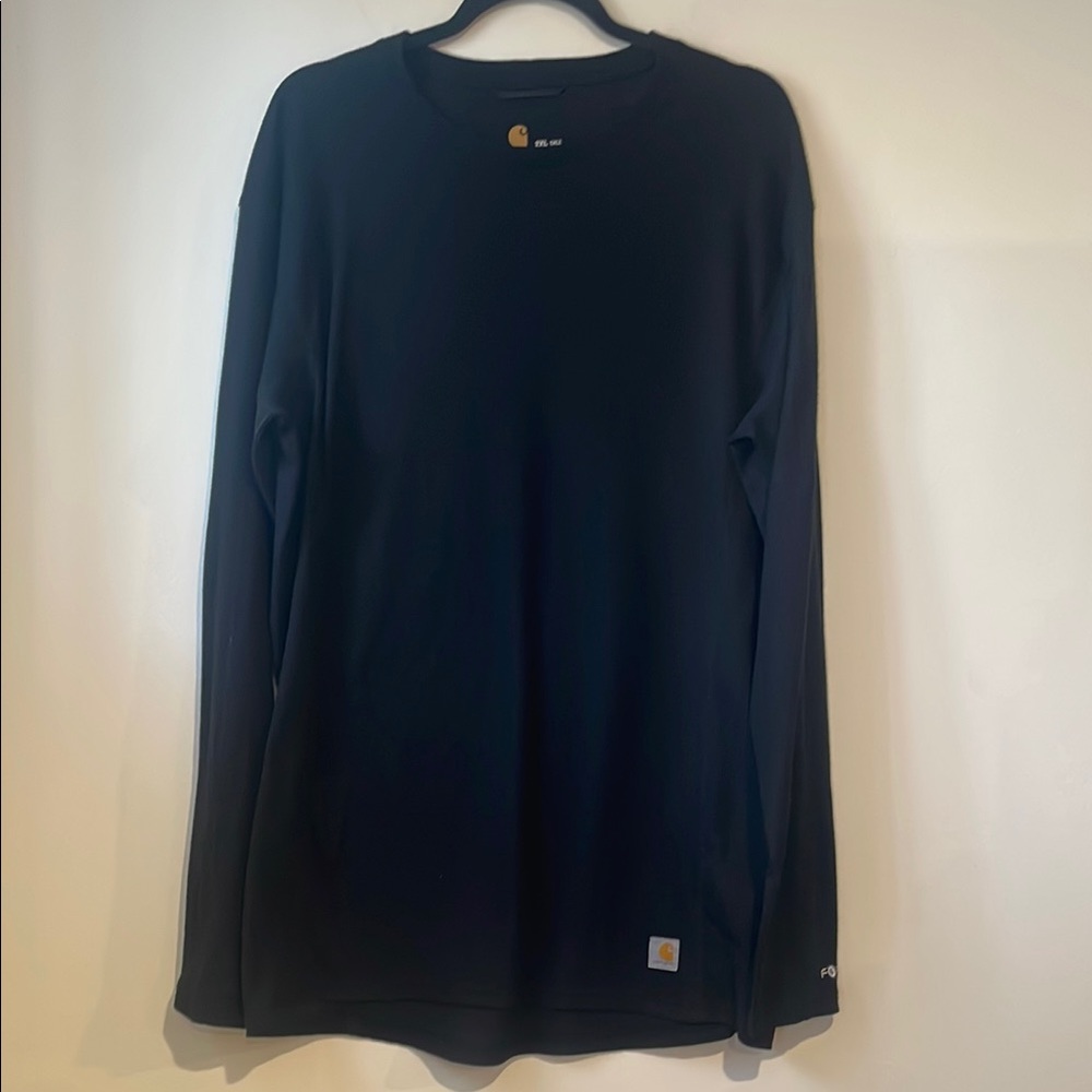 Carhartt Men's Black Long Sleeve Shirt 2XL Tall Force - Picture 1 of 4
